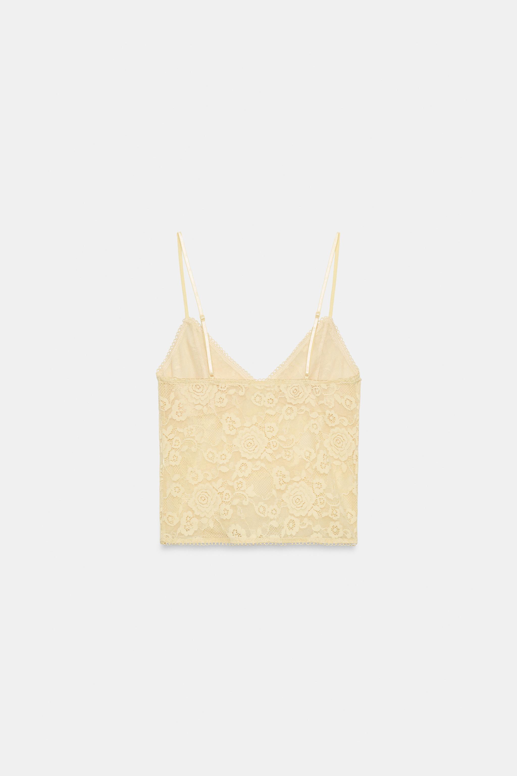 TOP À BRETELLES EN DENTELLE